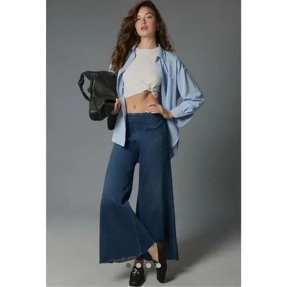 NWT Pilcro A-Line Trapeze High-Rise Wide Leg Jeans - Picture 1 of 13